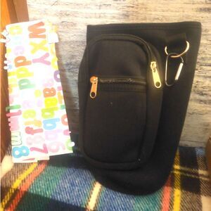 40 oz Tumbler Carrier Sling Bag with Phone Pocket Adjustable Strap& Straw Cover